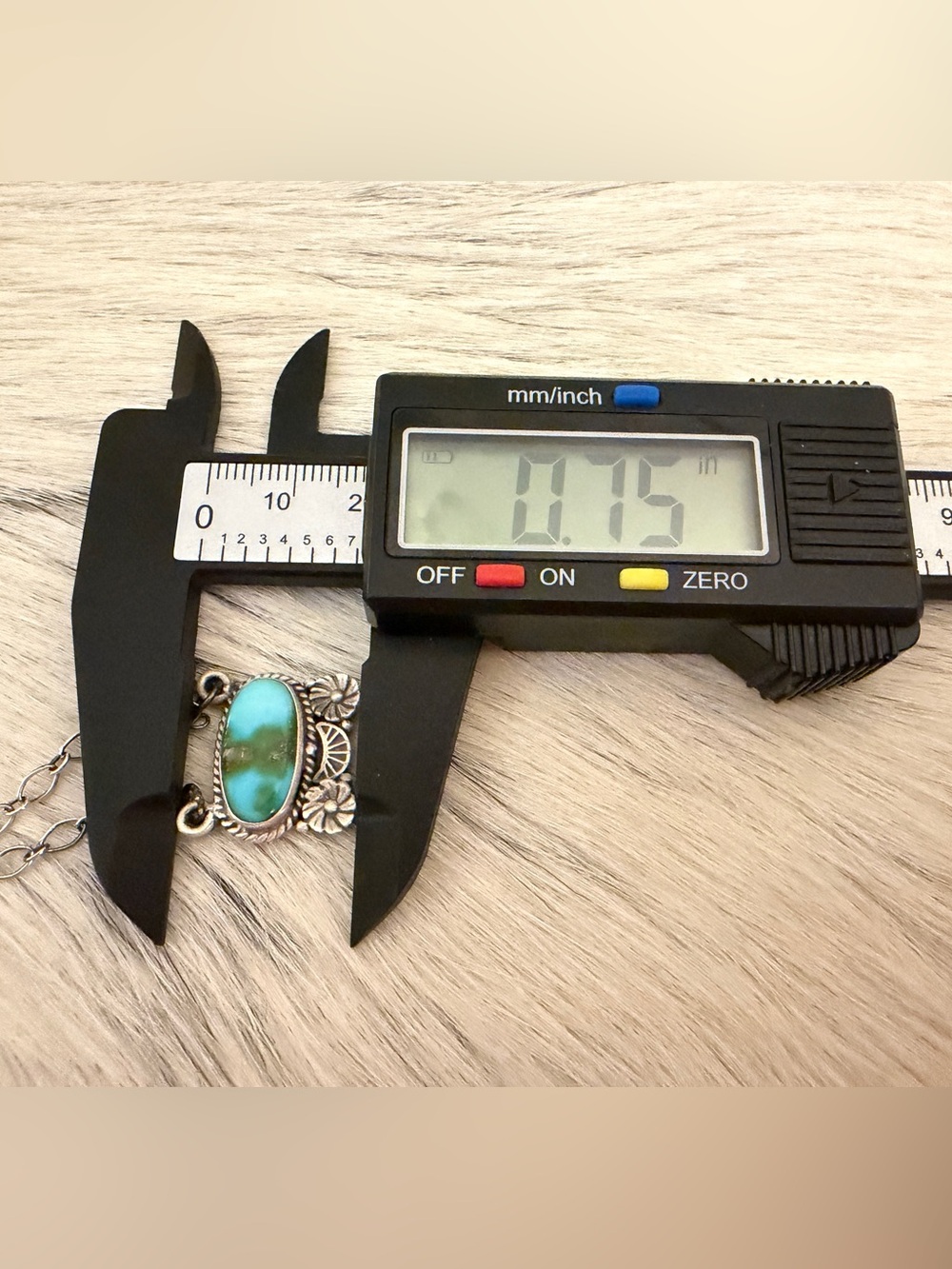 ❤️ Sonoran Mountain Turquoise Adjustable Decorative Necklace Pendant Sterling - Picture 16 of 17